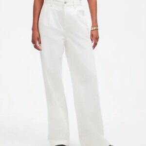 Madewell The Harlow Wide-Leg Jean Trouser Pant Airy Denim Edition Tile White 24